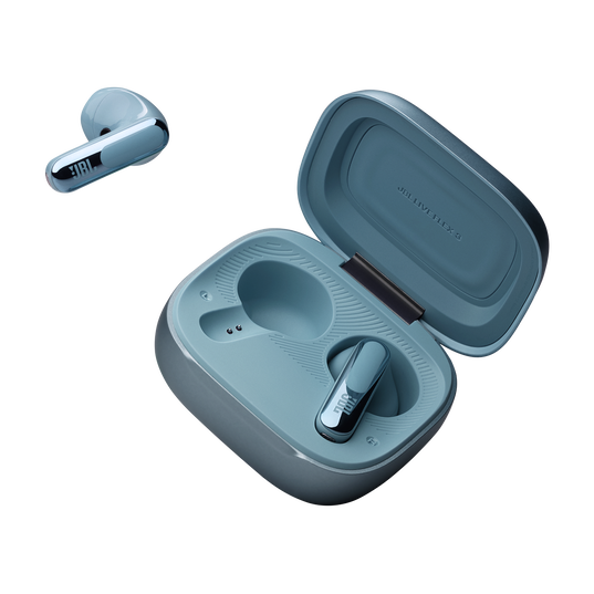 JBL Live Flex 3 - Blue - True wireless noise-cancelling open-stick earbuds - Detailshot 7